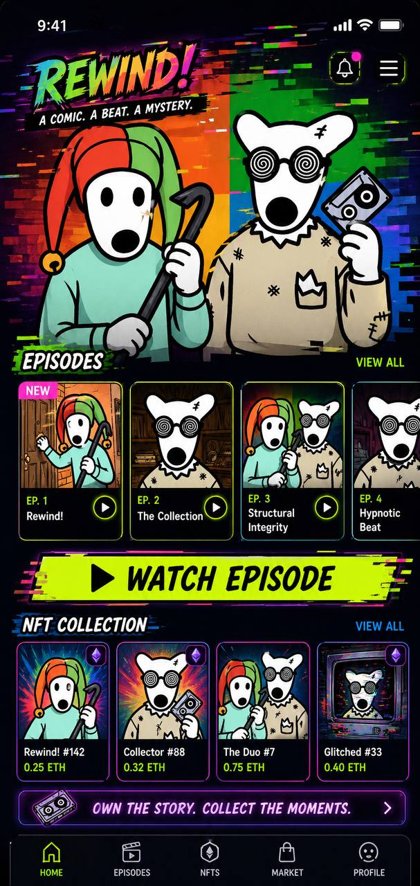 REWIND app home